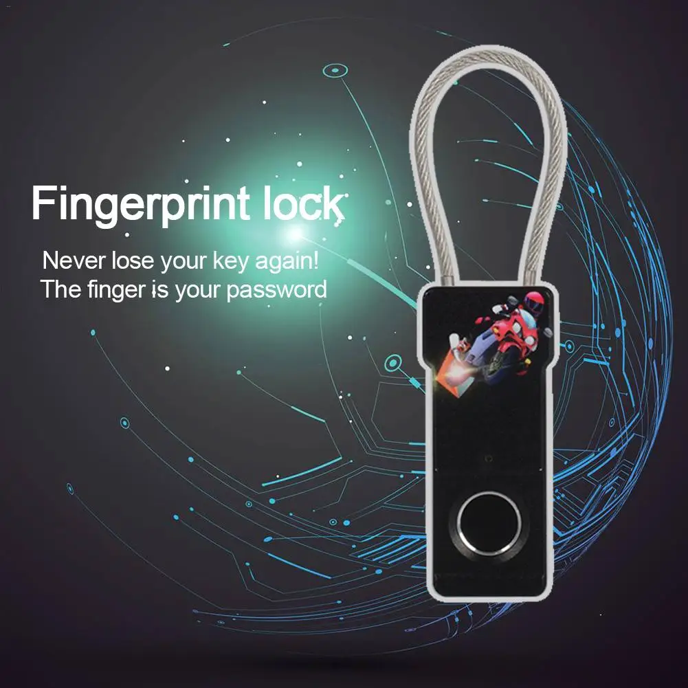 

Portable Fingerprint Lock Smart Padlock IP66 Waterproof Outdoor Security Keyless USB Rechargeable Door Backpacks Luggage Lock