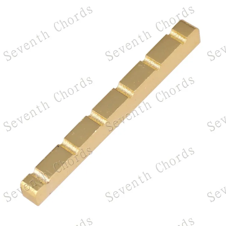 

Brass Guitar Nut 6 String Slotted for ST TL Style Electric Guitar Replacement - Size 42 x 3.5 x 4.7-3.7mm - Guitar parts