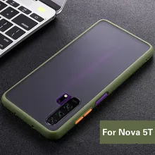 Vopton матовый полупрозрачный чехол для huawei Nova 5 T, чехол для телефона, силиконовая рамка, твердая Прозрачная защитная задняя крышка, противоударный