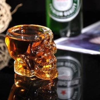 

Skull Head Shot Glass Cup Wine Mug Beer Glass Mug Crystal Whisky Vodka Tea Coffee Cup 80ml Gift Water Bottle
