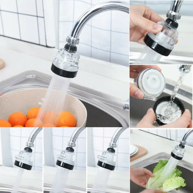 3 Modes Home Rotatable Faucet Booster Aerator Water Saving Device Water Bubbler Swivel Head Kitchen Bathroom Tool