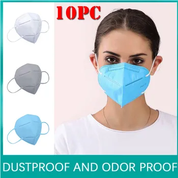 

PM2.5 Mouth Masks 10PC Air Purifying Outdoor Face Mask Cover Anti Dust Multi Layer Mouth Filter Masks washable Face Mask