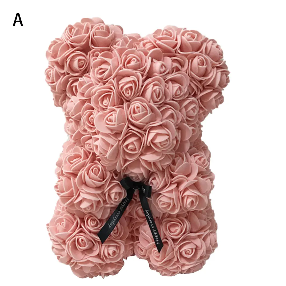 25cm Cute PE Rose Flower Teddy Bears Foam Bears From Rose Wedding Home Decorations Birthday Valentines 1 25cm Cute PE Rose Flower Teddy Bears Foam Bears From Rose Wedding Home Decorations Birthday Valentines 3