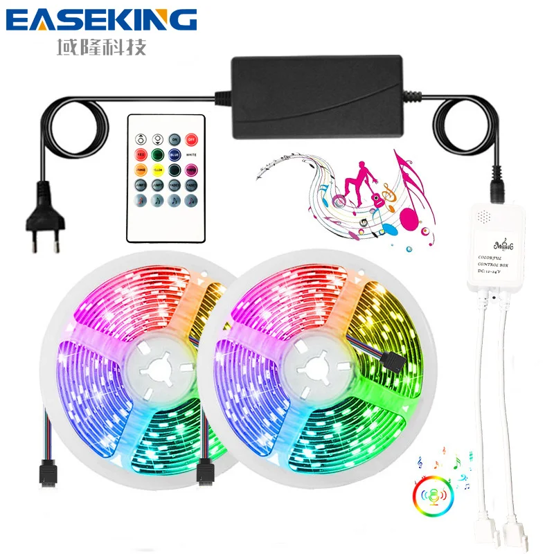 Smart luces led RGB лента ligth музыка синхронизация светодиодный светильник s полоса 10 м 5 15