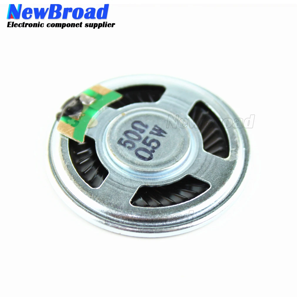 2pcs/lot Ultra-thin Mini Speaker 50 ohms 0.5 watt 0.5W 50R Diameter 40MM 4CM thickness 5MM