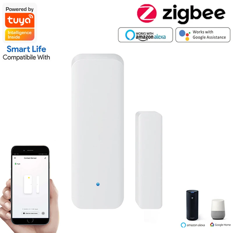 Zigbee-Sensor de puerta inteligente para ventana ZigBee 3,0, conexión inalámbrica, multifunción, para Smartthings Echo Hub SmartLife App, novedad de 3,0