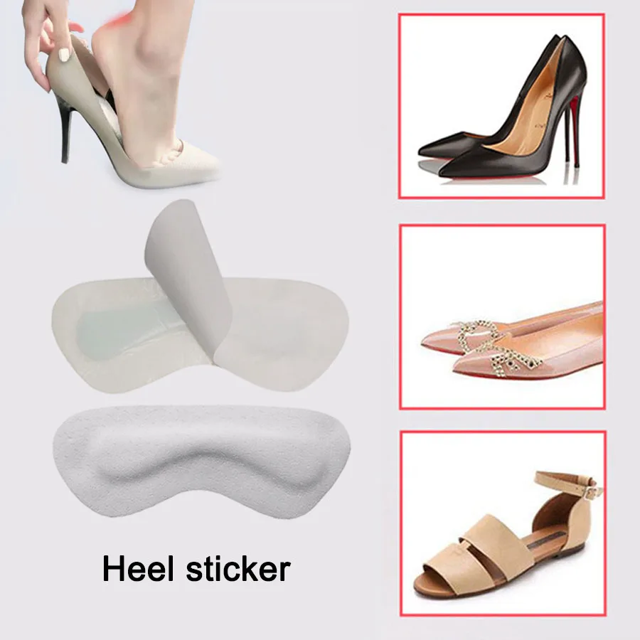 3 pairs heel sticker Кожаные стельки ортопедические плоские стельки для ног супинатор ортопедическая обувь подошва обувь Вставки стельки для ног Мужская и женская обувь - Цвет: 3 pairs heel sticker