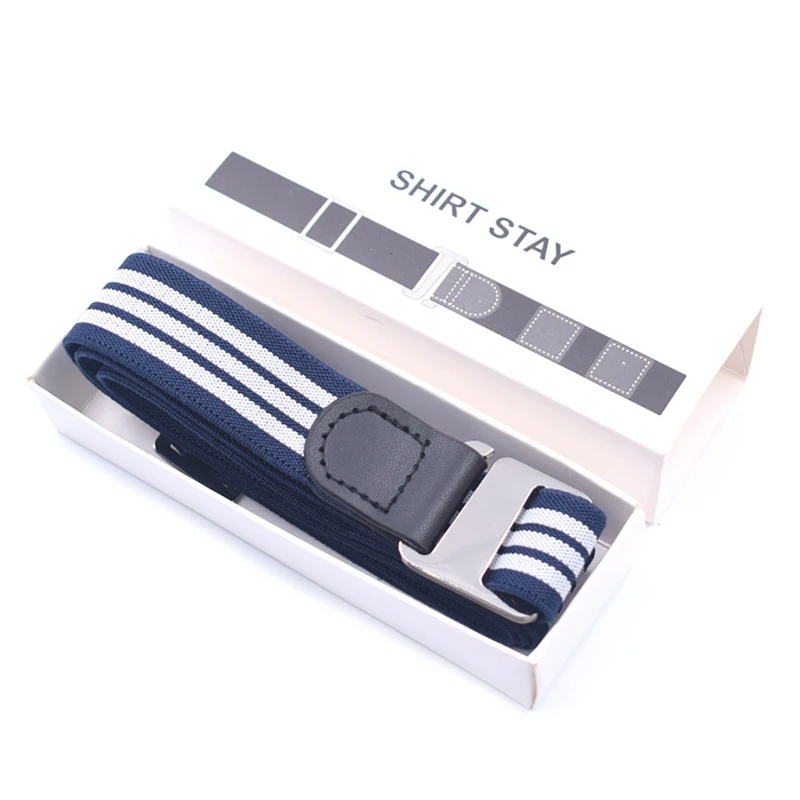 Multipurpose Adjustable Stretch Waist Belt For Pants Jeans Dresses Practical Unisex Fashion Flat Buckled Non-slip Shirts Strap