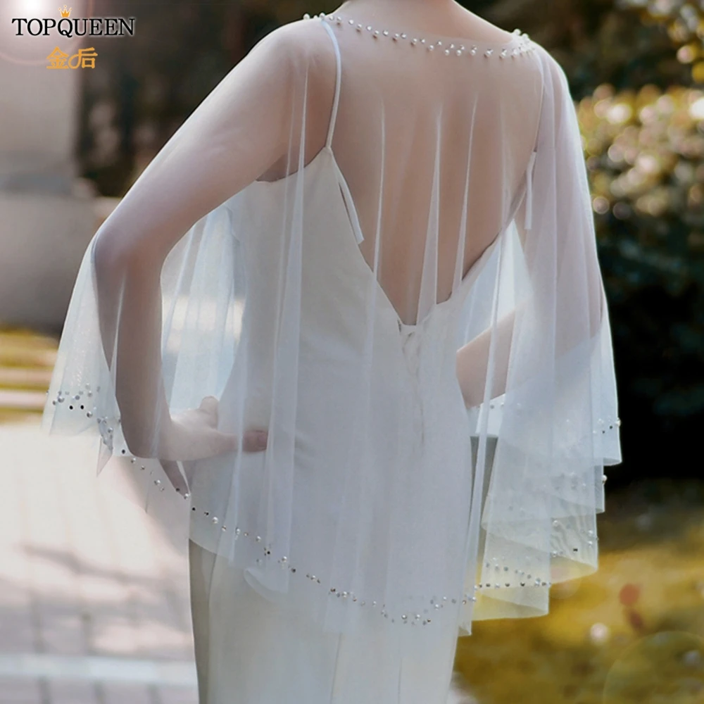 Wedding Shawl DIY Luxury Capes for Wedding Dresses Pearl Bridal Evening Jacket Female Bolero