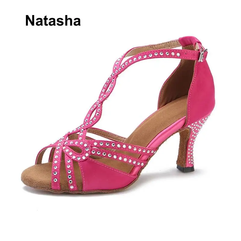 Обувь для латиноамериканских танцев Natasha атласные туфли бальных мягкая подошва