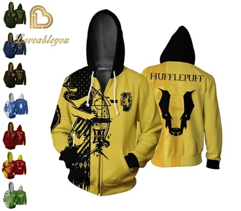 

Wizardry Gryffindor Slytherin Ravenclaw Cosplay Costume Men Women Hoodies Sweatshirts Pullover Trackusits Casual Zip Up Jacket
