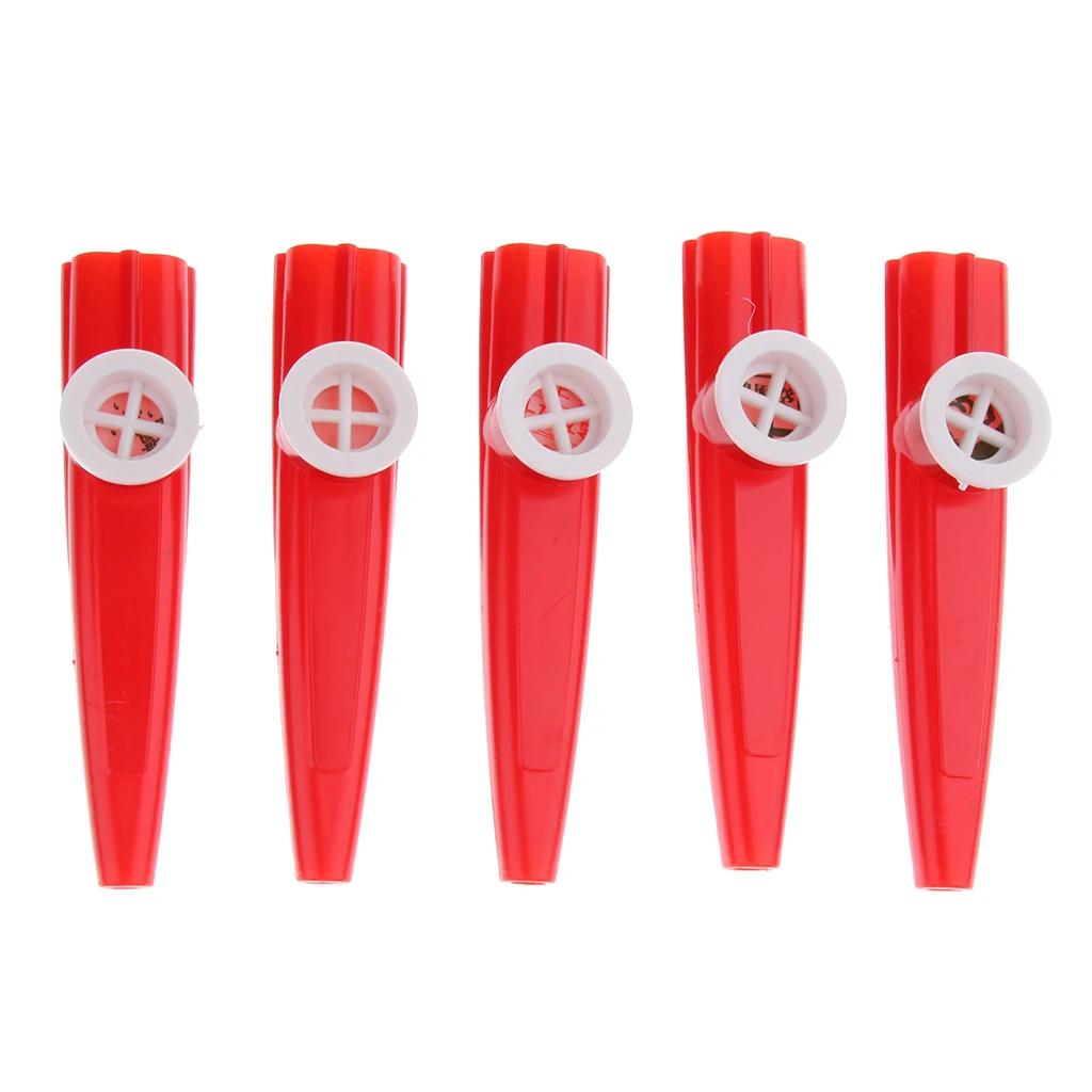 5x Kids Plastic Kazoo Harmonica Mouth Flute Percussion Instrument