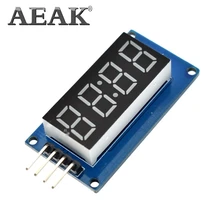 AEAK TM1637 светодиодный модуль дисплея 7 сегментный 4 бита 0,36 дюймов часы красный анод цифровая трубка четыре последовательных платы драйвера пакет