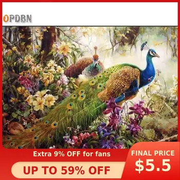 

OPDBN Tainted Frame DIY Painting By Numbers Animal Picture By Numbers For Adults Modern Wall Art Decors Handpainted Diy Gift