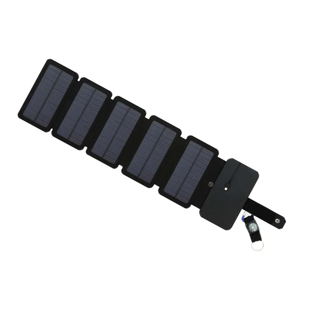 5 Fold USB солнечная панель на открытом воздухе 5 Вт 5 В портативное солнечное зарядное устройство Панель скалолазание быстрое зарядное устройство поликремний планшет солнечный генератор путешествия - Цвет: 5 Fold