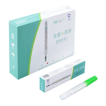 

10 Pcs Non-Mercury Glass Thermometer Household Clinical Medical Glass Thermometer Adult Baby Body Medical Temperature for Kids