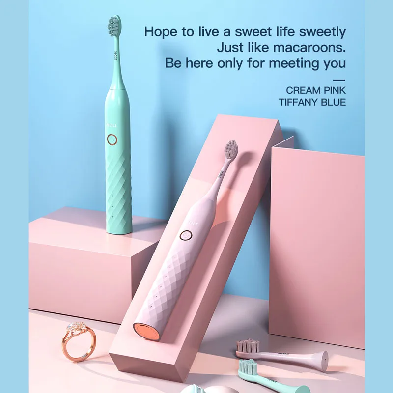 Electric Toothbrush Young Couple Pink&Green Rechargeable 5 Mode Timer Toothbrush IPX7 Waterproof Automatic Ultrasonic Brush Electric Toothbrush Young Couple Pink&Green Rechargeable 5 Mode Timer Toothbrush IPX7 Waterproof Automatic Ultrasonic Brush
