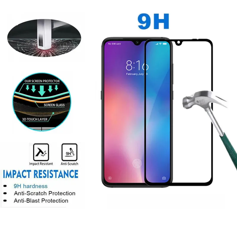 Лидер продаж 2019 товары для Xiaomi Mi A3-полное покрытие закаленное стекло пленка