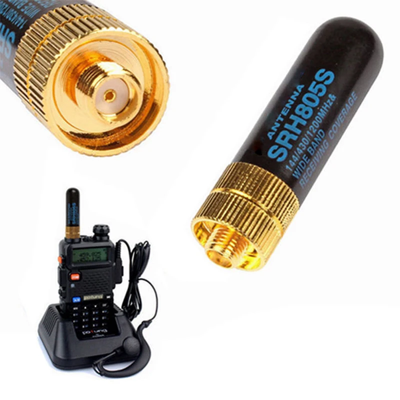 Мини SRH 805S 5 см SMA F Vrouwelijke двойного диапазона антенн Voor Baofeng UV 5R BF 888S радио