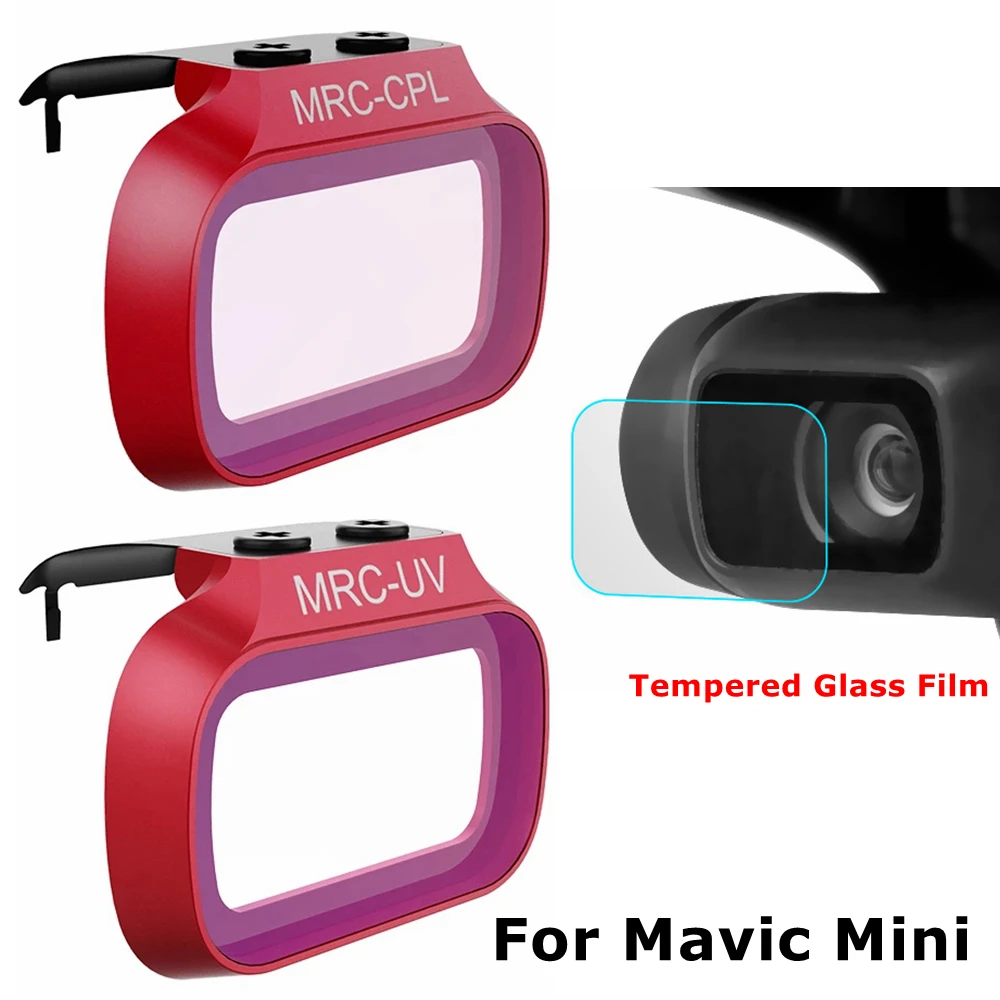 Super Sale SDY DJI Mavic Mini UV CPL Filter Professional + Camera Lens Tempered Glass Film HD Protective Film Lens Protector Drone Accessories 