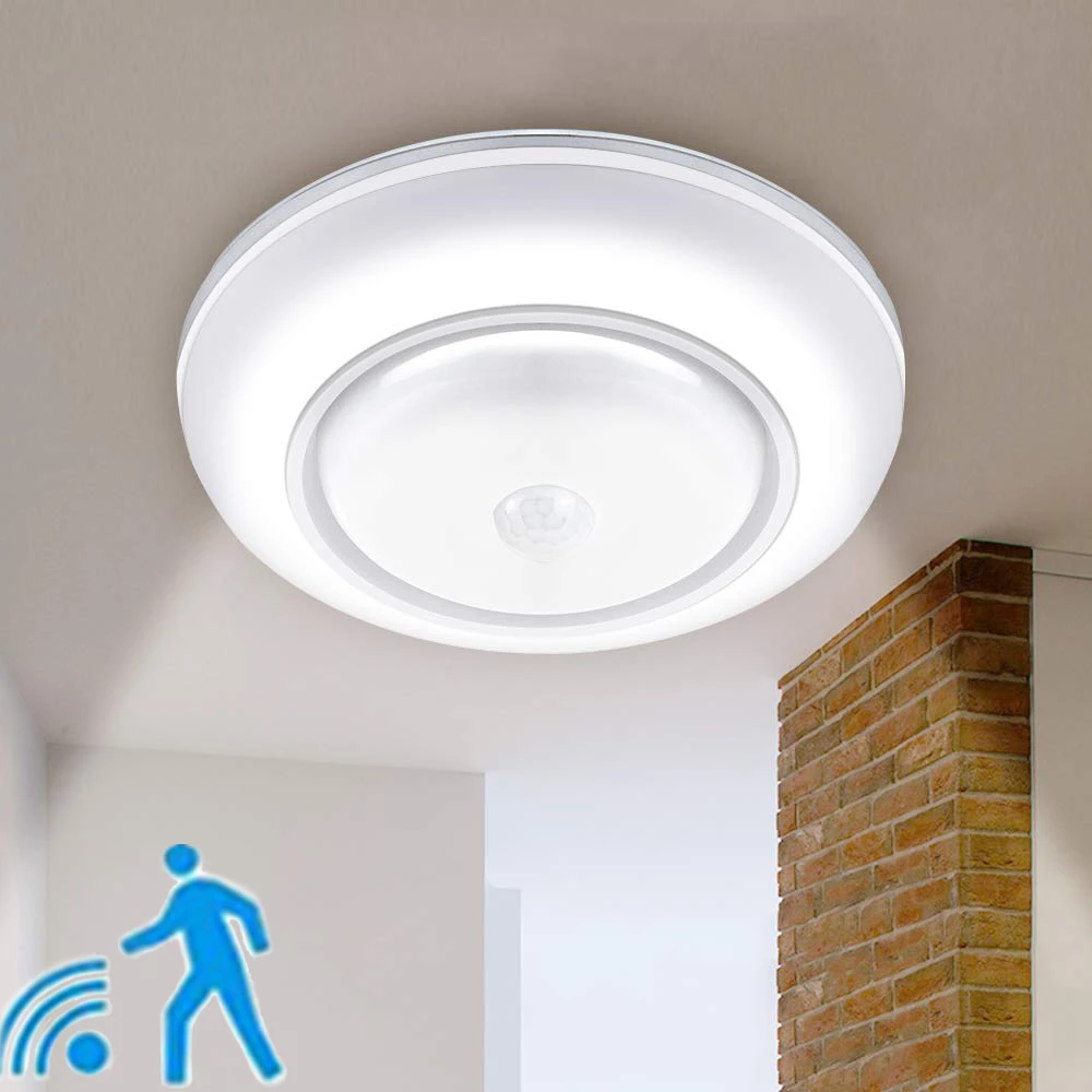 luz de techo con sensor movil sin cables lampara led activada con deteccion a bateria para entrada armario escaleras pasillo garaje y bano