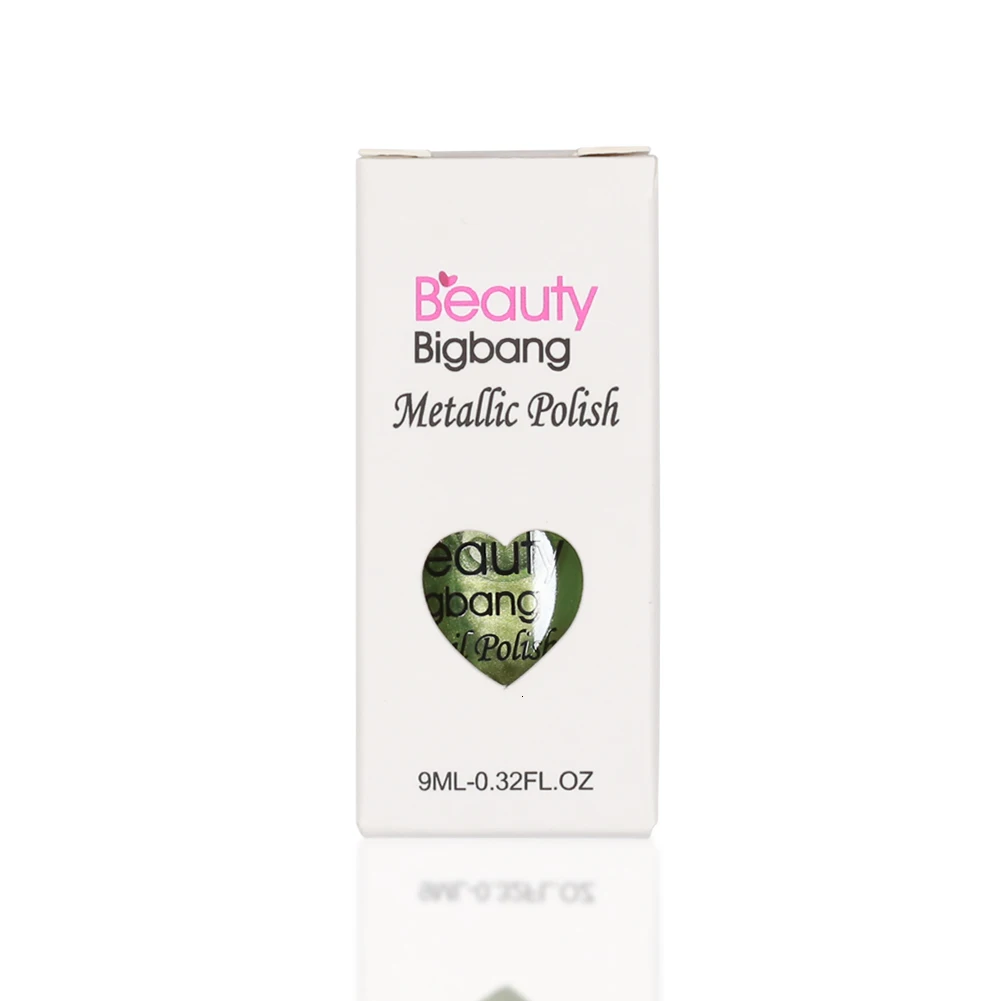 BEAUTYBIGBANG 9 мл эффект зеркальных ногтей штамповка художественный лак металлический Лак Изысканный Металл лаки для ногтей лак для ногтей