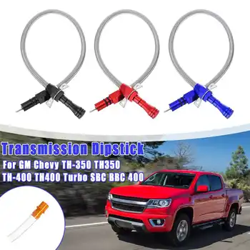 

TH400 Flexible Stainless Transmission Dipstick For GM Chevy TH-350 TH350 TH-400 TH400 Turbo SBC for BBC 400 1set Black,Red,Blue