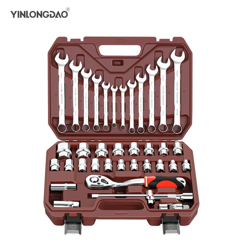 

37pcs Car Repair Tool 1/2-Inch Ratchet Torque Wrench Spanner Screwdriver Socket Set Combo Tools Kit Bicycle Auto Repairing Tool