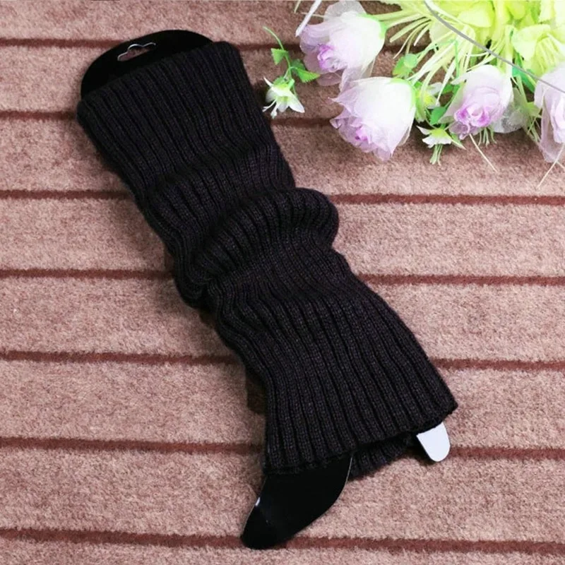 Women Lolita Leg warmer Socks Solid  Sweet Girl Leg Warmer Knit Socks gothique Foot Cover Cosplay Autumn Winter Heap Heap Socks slouch socks