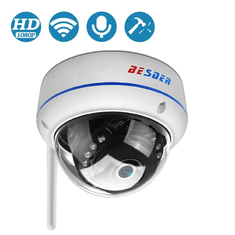 IP камера BESDER беспроводная 2 Мп FHD 1080P Wi Fi 64 ГБ TF карта|Камеры видеонаблюдения| |