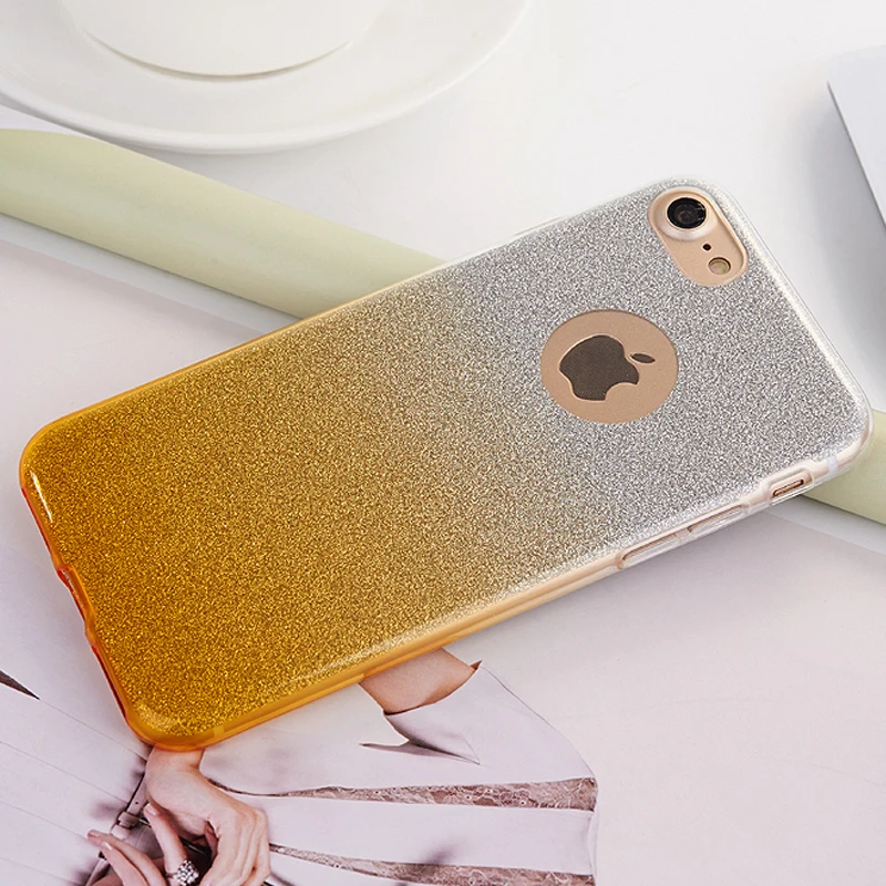 Sinzean 100 шт для IPHONE XS MAX/XR ультра тонкий градиентный Мягкий ТПУ чехол для IPHONE 678 Plus/5s Красочный Блестящий силиконовый чехол