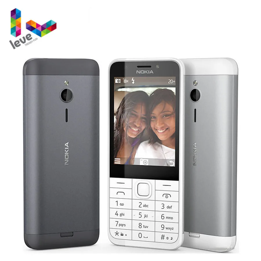 Разблокированная б/у клавиатура Nokia 230 GSM 2 8 дюйма две SIM карты МП английская иврит
