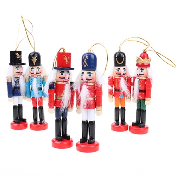 

Dolls Nutcracker Miniatures 12cm Nutcracker Puppet Christmas Ornaments Desktop Decoration Cartoons Drawing Walnuts Soldiers Band