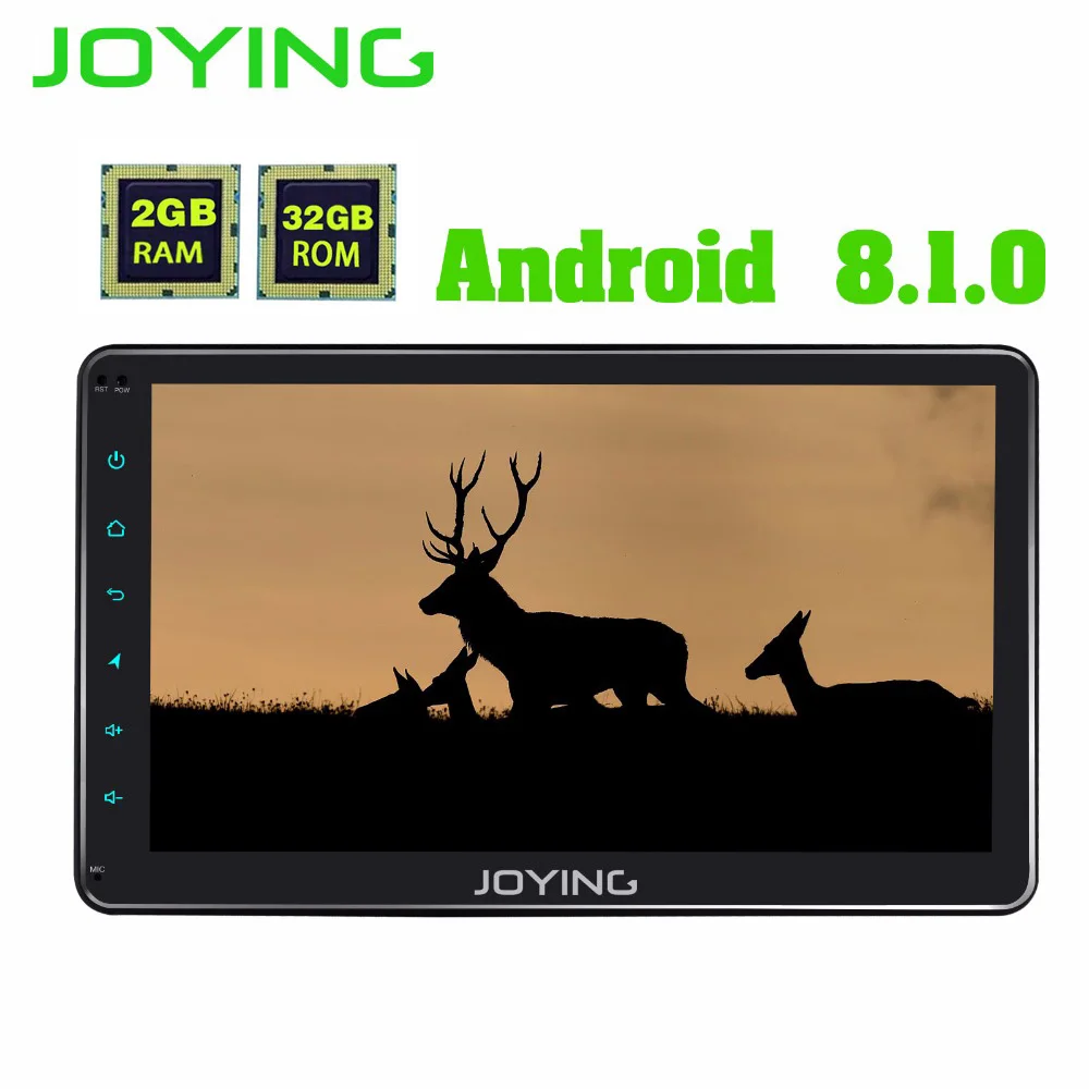 Flash Deal JOYING android 8.1 car gps navigation radio video stereo 2G universal 1din 10" 8 core 1280*720 multimedia player NO DVD with DSP 4