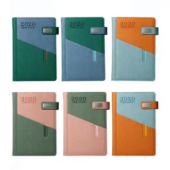 

1pc Planner Leather Durable Efficiency Prcatical Decorative 2020 Planner Schedule Notebooks for Woman Man Student