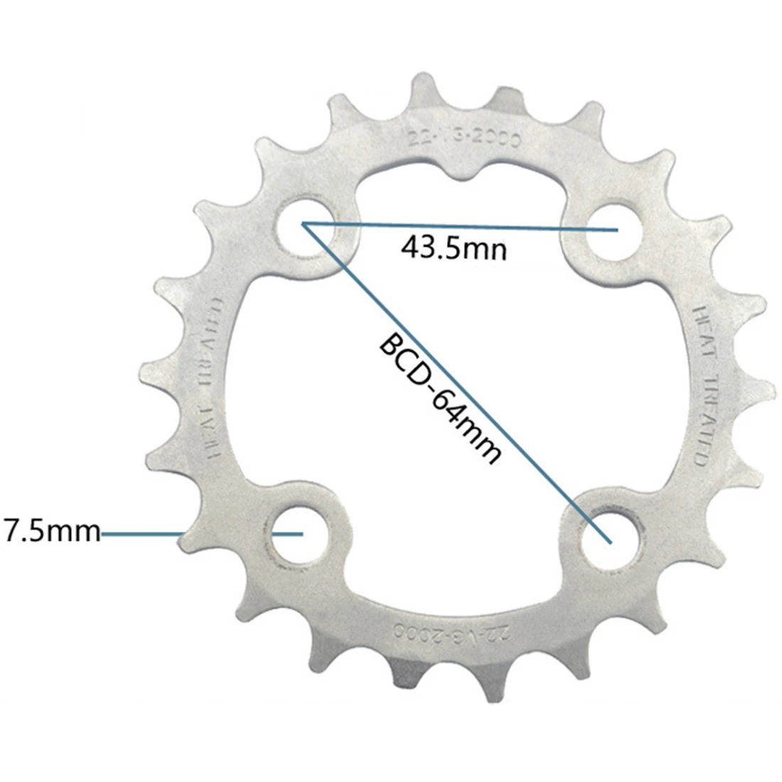 64BCD 22T Bike Chainring Repair Chain Ring Molybdenum Steel Magnetic Cycling Replace Parts ► Photo 2/4