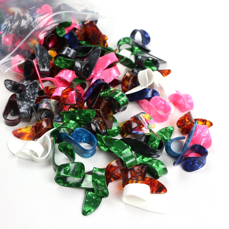 

Ohello 50PCS Large Shell Thumb Picks Celluloid Plastic Thumbpicks Plectrums Acoustic Guitar Accessories Electric Guitar Parts