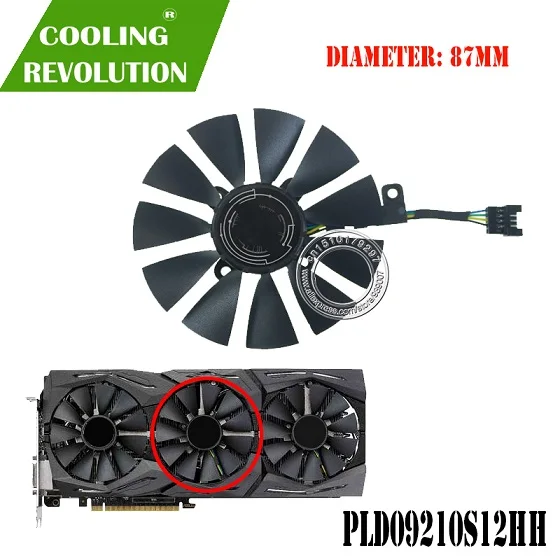 87mm Plds12hh Gtx 980 Ti R9 390x 390 Gtx 1060 1070 De 1080 Rx 480 Rx480 Ventilador De Enfriamiento De La Tarjeta Grafica Para Asus Graphics Card Cooling Fan Cooling Fanpower Logic Aliexpress