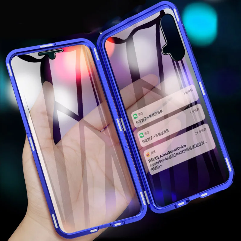 Полный корпус стеклянный Магнитный чехол для huawei Nova 5 5i pro металлический закаленное стекло задняя крышка для huawei Nova 5i Nova5 pro Чехол