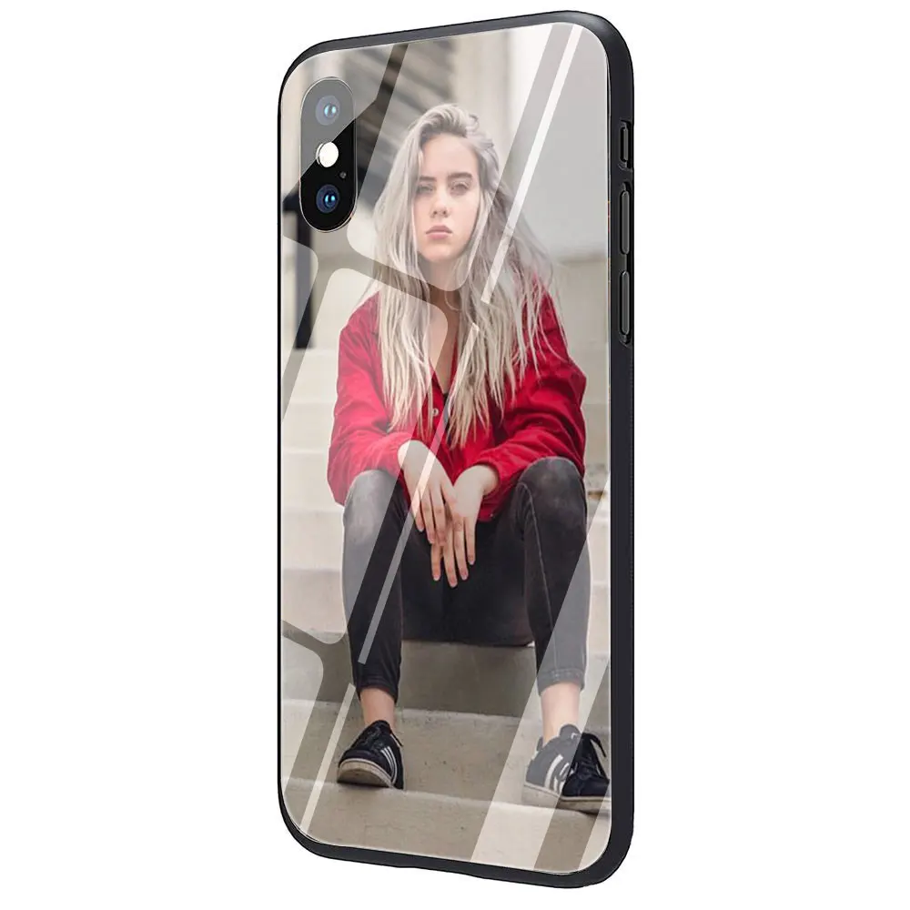 Черный чехол Billie Eilish для девочек из закаленного стекла из ТПУ для iPhone 11 Pro X или 10 8 7 6 6S Plus Xr Xs Max - Цвет: G7
