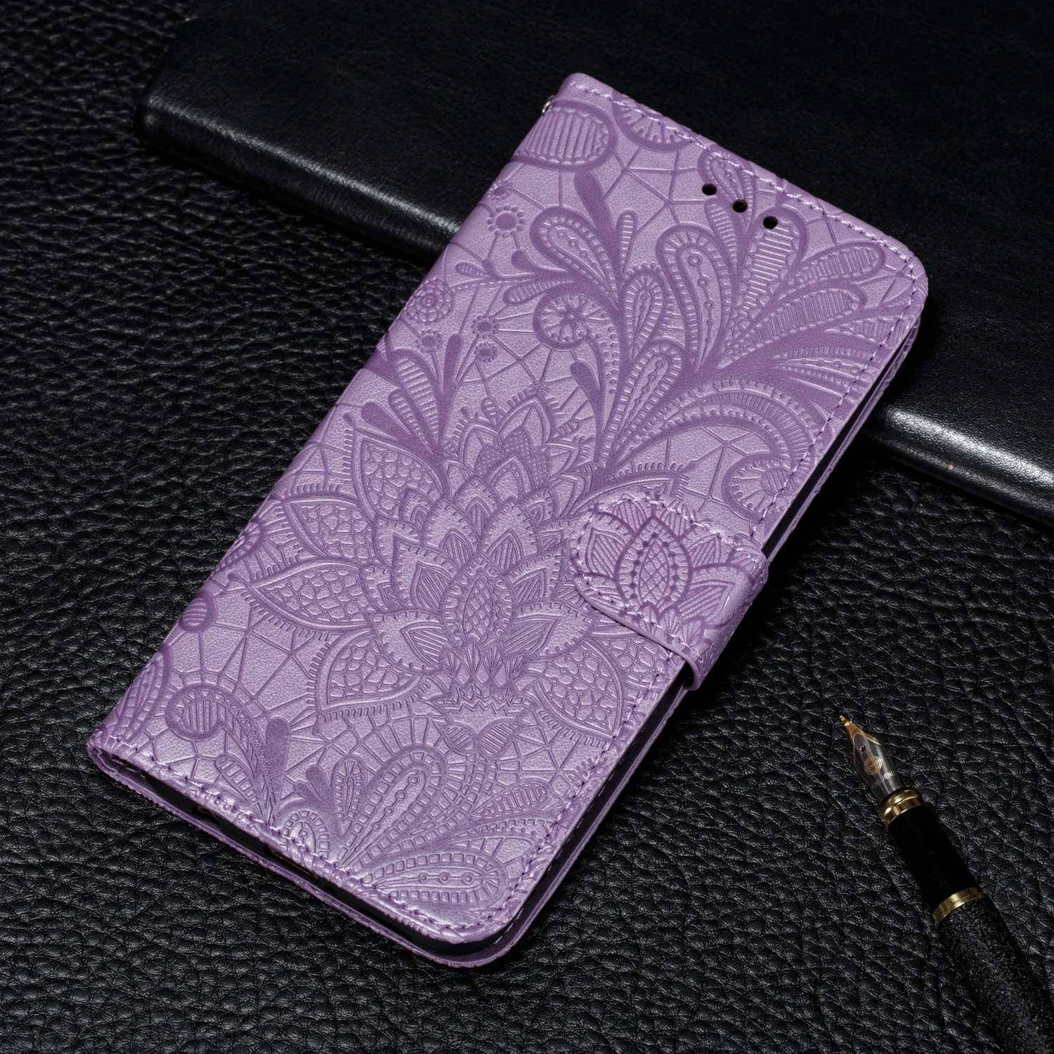 

Relief Lace Flower Case For Xiaomi Redmi 6 Flip Wallet Embossed Leather Case Cover For Xiaomi Red mi 6 redmi6 Phone Book Case