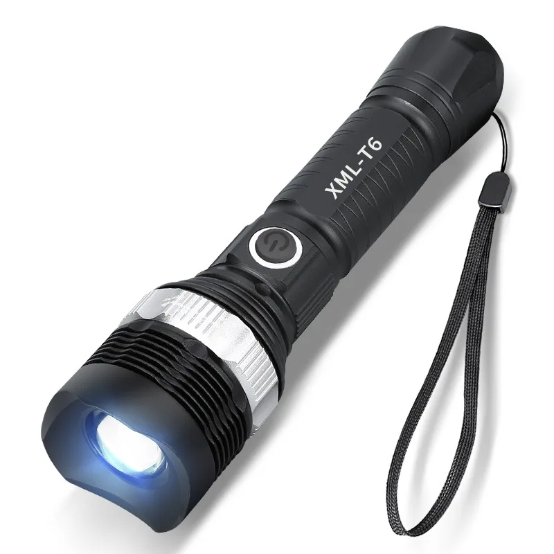 

Portable Ultra Bright Handheld Charging Outdoor Riding T6 Zoom Flashlight