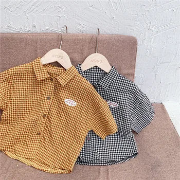 

Mihkalev Fashion Kids Clothes Boys Summer Shirts And Tops 2020 Pattern Baby Girls Plaid Blouses Children Clothing Costume