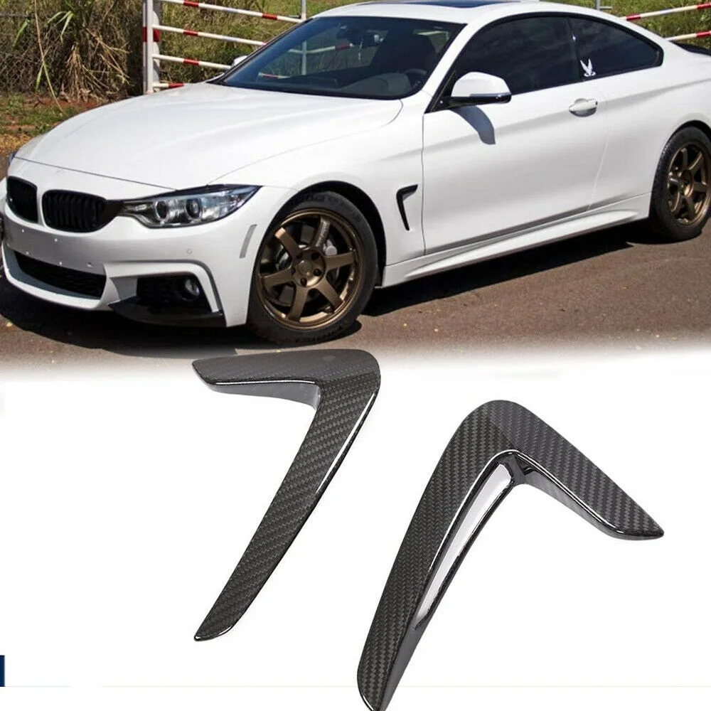 

Real Dry Carbon Fiber Fender Trim Side Body Intake Grille Fender Air Vent Cover For-BMW F32 / F33 / F36 4-Series 2014-2020