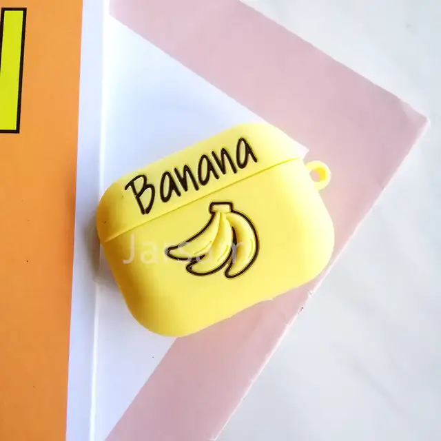 cute For airpods pro case Silicone Wireless Headphone Case Earphone For Airpods pro Case Cover accessories Protective Banana