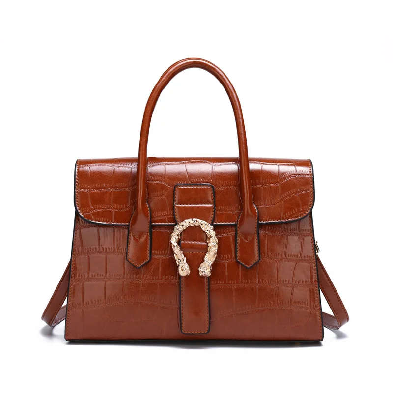 

Crocodile Pattern Flap Bags For Women 2020 New Leather Top-handle Handbags Luxury Brand Designer Shoulder Bag Crossbody Hand Bag