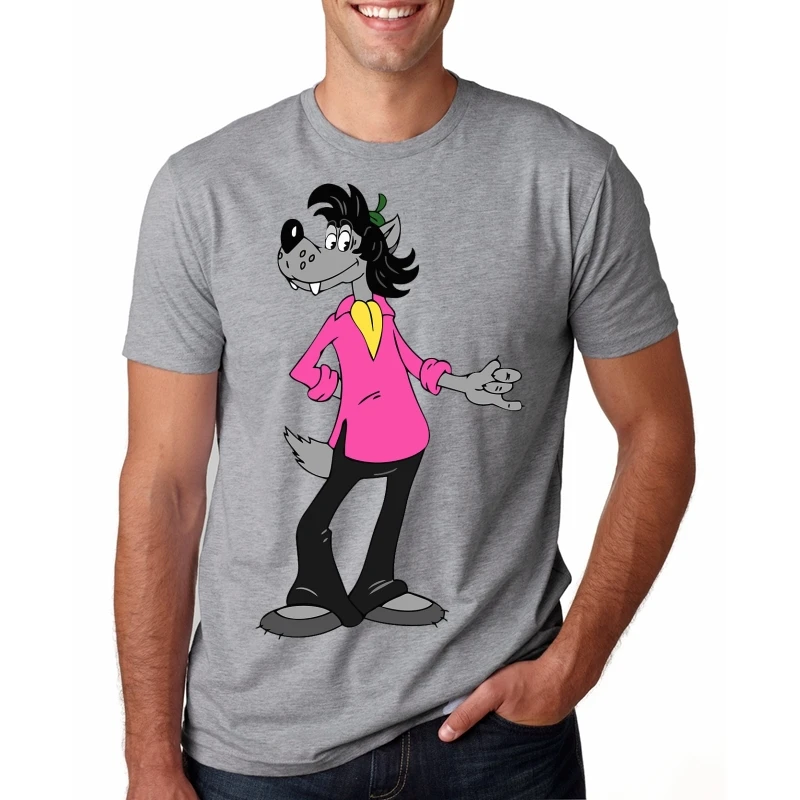 

T-Shirt Men Funy Tshirt Nu Pogodi! Wolf Short Sleeve O-Neck Graphic Tops Tee Men T Shirt