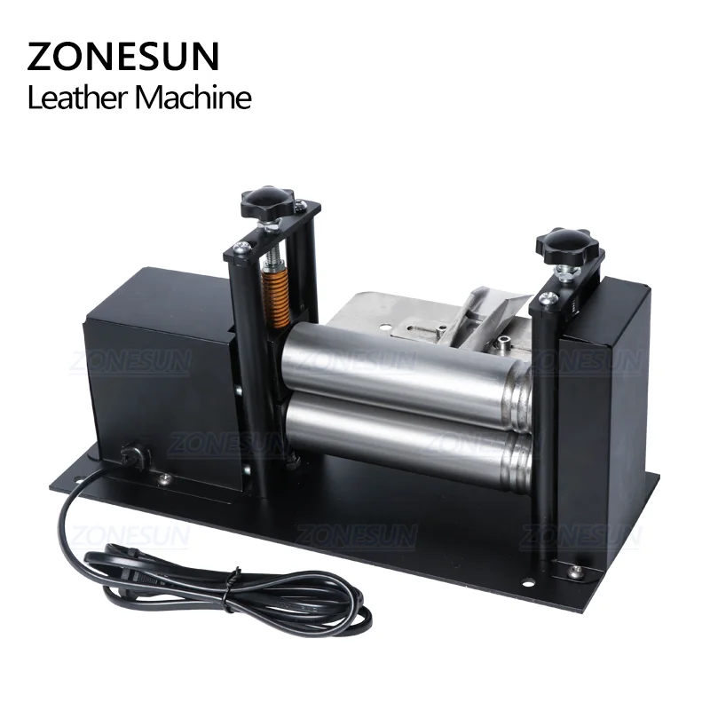 ZONESUN Manual Leather Belt Rolling Machine Shoulder Strap Leather Laminating Folding Machine Edge Sealing Machine-4