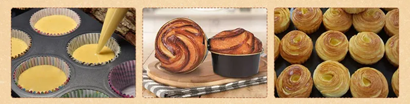 50pcs 125ml round cake baking mold aluminum foil baking bowl pudding mousse tin paper cup party birthday wedding favor decor cup