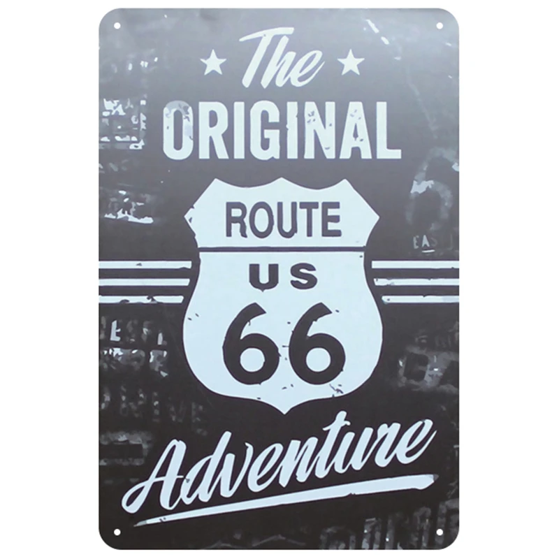 Route 66 табличка металлическая винтажная жестяная вывеска Pin Up потертый шик Декор винтажные металлические знаки украшение бара металлический плакат для паба металлическая пластина